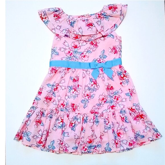 JANIE AND JACK BLOSSOM TOWN PINK FLORAL RUFFLE DRESS 3T - Picture 1 of 12